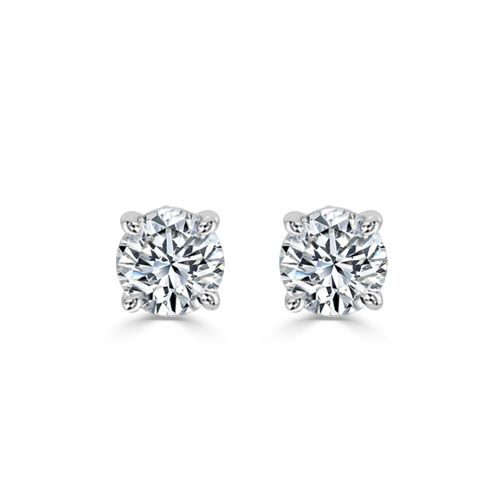 18ct white gold Lab Grown diamond stud earrings