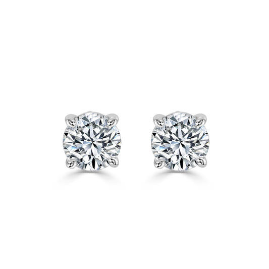 18ct white gold Lab Grown diamond stud earrings