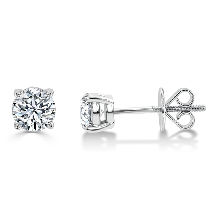 18ct white gold Lab Grown diamond stud earrings