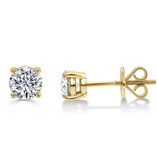 18ct yellow gold Lab Grown Diamond stud earrings