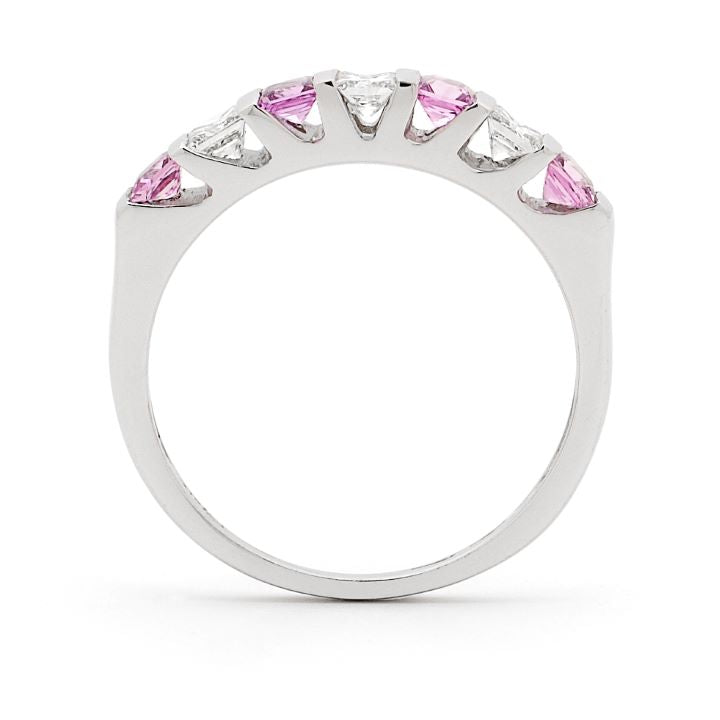 Diamond and Pink Sapphire Ring