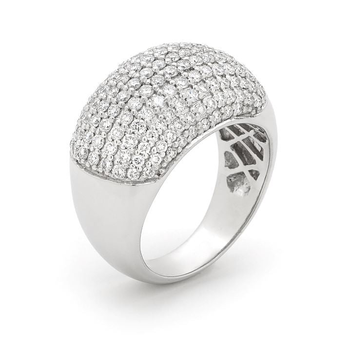 Pave Dome Lab Grown Diamond Ring