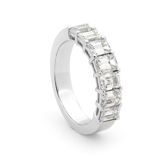 18ct white gold Emerald Lab Grown Diamond ring