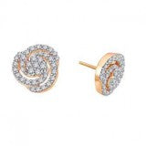 18ct rose gold Cosmos diamond earrings