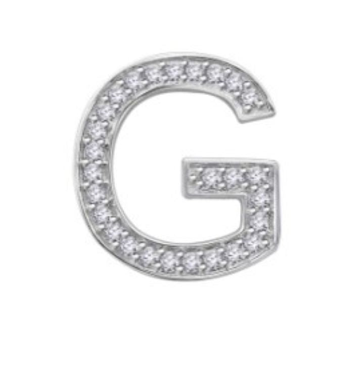 Diamond letter "G" slider pendant